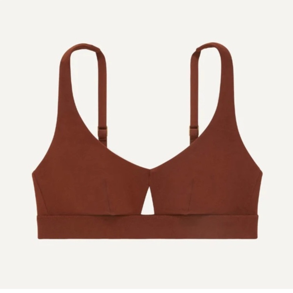 Knickey x Subset | Organic Cotton Cacao keyhole Natural Bralette